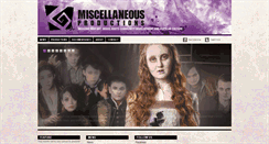 Desktop Screenshot of miscellaneousproductions.ca