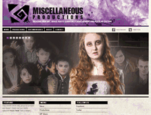 Tablet Screenshot of miscellaneousproductions.ca